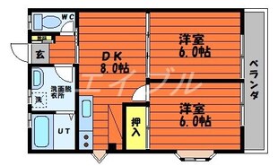 グリンハイツ　Ｂ棟の物件間取画像